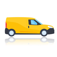 mini van isolated on white