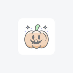 Scary Hallow Pumpkin Awesome Filled Icon