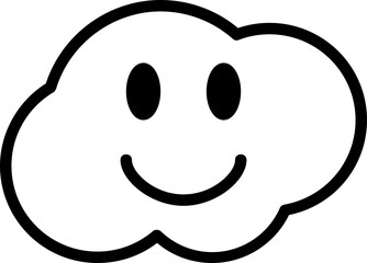 Cloud line icon. Weather icon simple style.