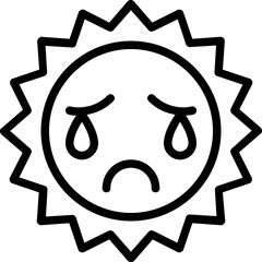 Sun line icon. Weather icon simple style.