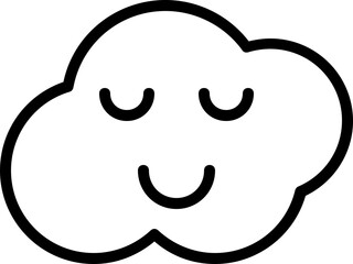 Cloud line icon. Weather icon simple style.
