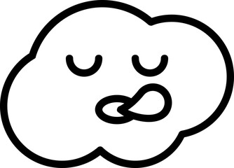 Cloud line icon. Weather icon simple style.