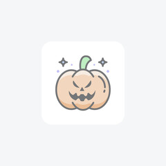 Scary Hallow Pumpkin Awesome Filled Icon