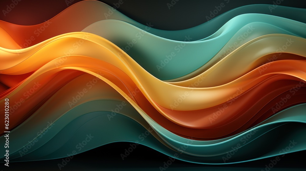 Poster abstract colorful wave background, abstract background with waves. organic lines as abstract wallpap