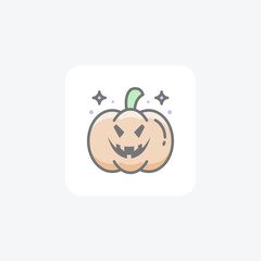 Scary Hallow Pumpkin Awesome Filled Icon