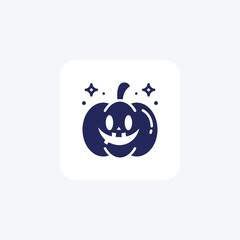 Scary Hallow Pumpkin Glyph Icon