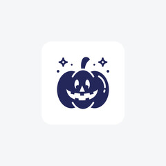 Scary Hallow Pumpkin Glyph Icon