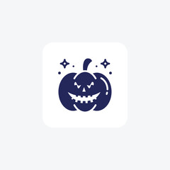 Scary Hallow Pumpkin Glyph Icon
