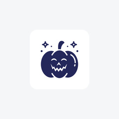 Scary Hallow Pumpkin Glyph Icon