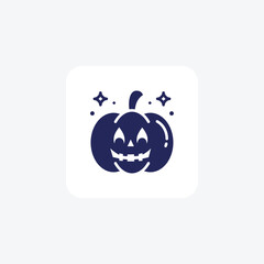 Scary Hallow Pumpkin Glyph Icon