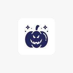 Scary Hallow Pumpkin Glyph Icon