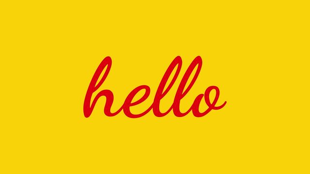 Hello - Ink Drop Lettering Animation, perfect for an opening something animation or for a welcome greeting