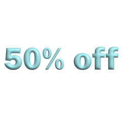 50% off sale tag