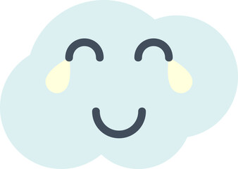 Cloud flat icon. Weather icon simple style.
