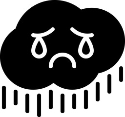 Cloud glyph icon. Weather icon simple style.