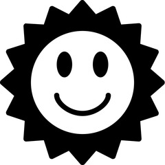 Sun glyph icon. Weather icon simple style.