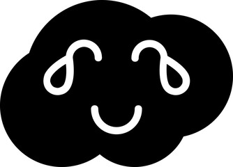 Cloud glyph icon. Weather icon simple style.