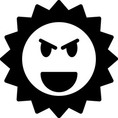 Sun glyph icon. Weather icon simple style.