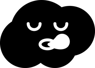 Cloud glyph icon. Weather icon simple style.