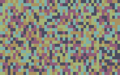 Abstract pixel pattern with vibrant colors and geometric shapes. Modern, minimalistic design for versatile use in various creative projects.Trendy and eye-catching, perfect for digital art, background