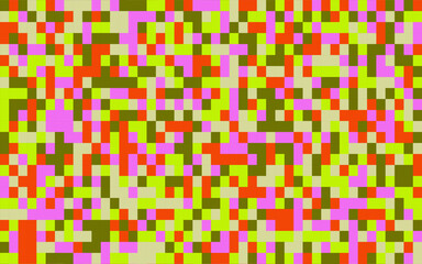 Abstract pixel pattern with vibrant colors and geometric shapes. Modern, minimalistic design for versatile use in various creative projects.Trendy and eye-catching, perfect for digital art, background