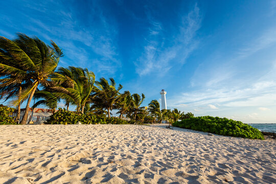 Beautiful Mahahual beach in Mexico