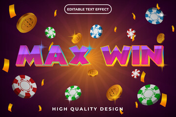 3d editable text effect Max Win