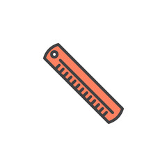 Ruler filled outline icon