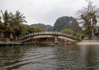 Bridge over the Tam Coc river