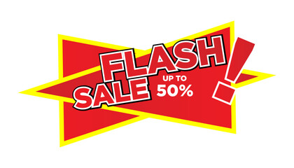 Flash Sale Shopping Poster or banner with Flash icon and text on different background.Flash Sales banner template design for social media and website.Special Offer Flash Sale campaign
