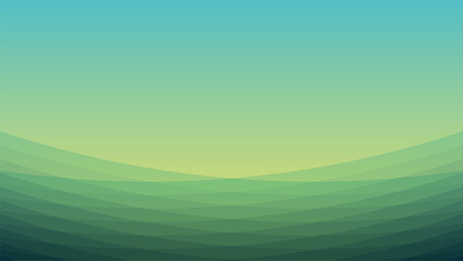 緑色の波のような幾何学模様のベクター背景素材