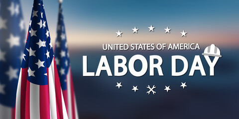 Labor Day USA Flag Background