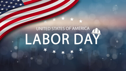 Labor Day USA Flag Background