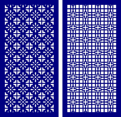 Fototapeta premium Simple Vector Pattern for Laser Cutting, Decoration, and Ornament. Metal design, wood carving, vector