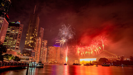 fireworks at night (2022 Brisbane)