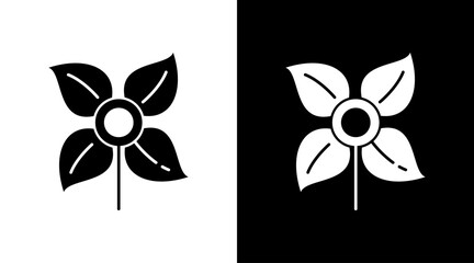 Eco Wind Turbine Power Energy Nature Black and white Icon Design