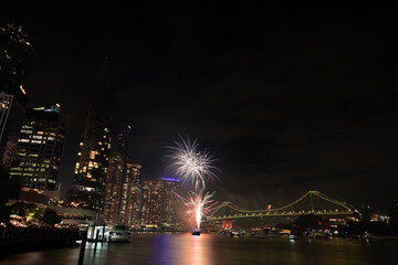 fireworks in the city (2022 Brisbane)
