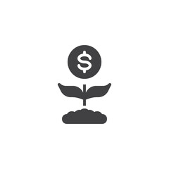 Financial growth vector icon