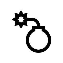 bomb line icon