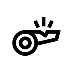 whistle line icon