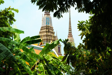 Temple Wat Pho religion bouddhiste ,magnifique architecture, Bangkok, Thaïlande