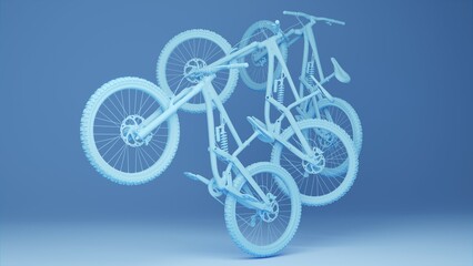 Fototapeta na wymiar Bike modern 3d illustration. Concept art