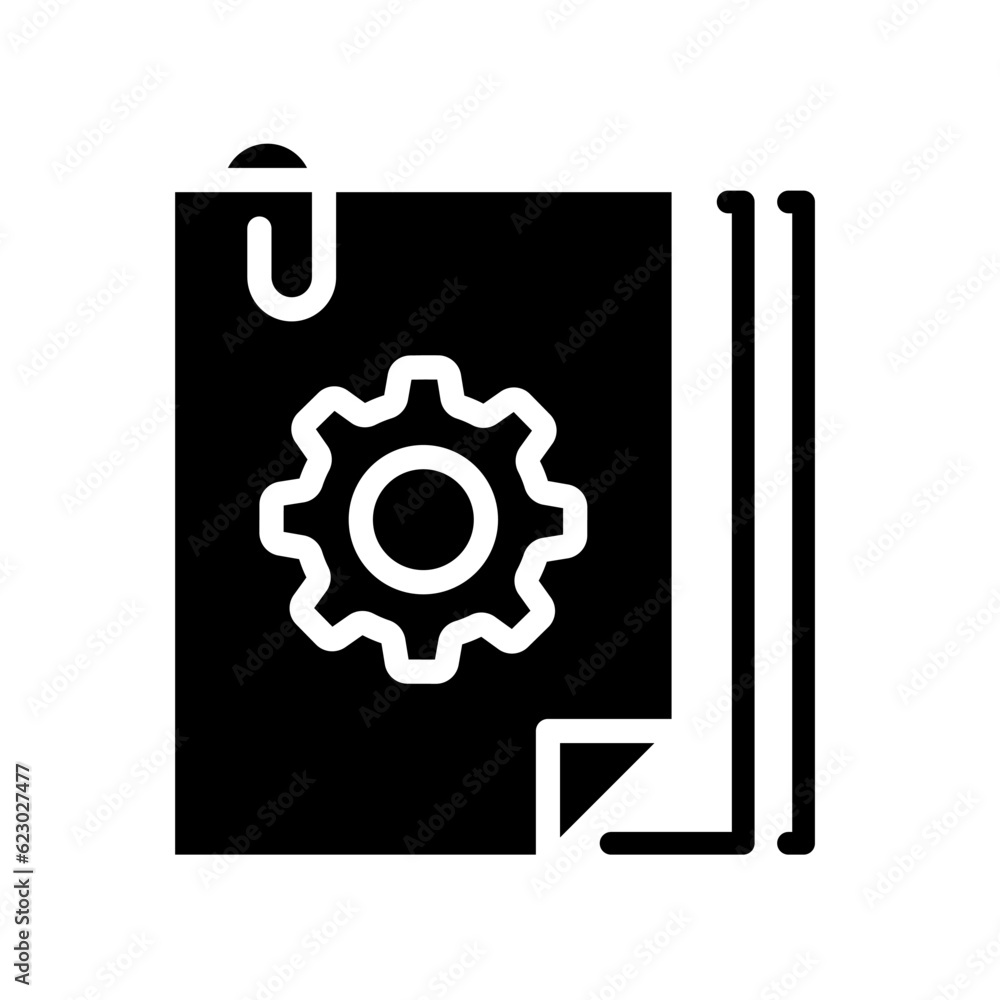 Aufkleber document vector icon. technical documentation illustration sign. manual symbol.