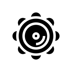 tambourine glyph icon