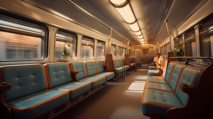 Fototapeta premium future the interior of the train