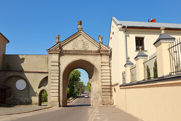 Fototapeta na wymiar Zvirynetsʹka gate in Zhovkva, Ukraine
