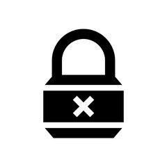 padlock glyph icon