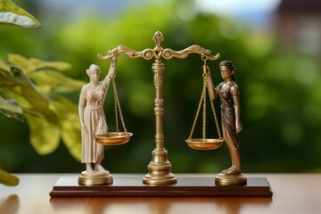 Concept of Justice Depicted by Balance Scales - obrazy, fototapety, plakaty