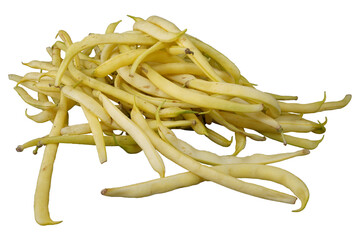 Yellow string beans. French beans. Yellow beans without background