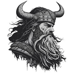 viking vector illustration white background, made with artificial intelligence 
